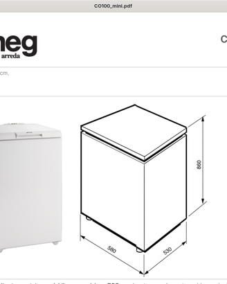 Congelatore orizzontale SMEG CO100