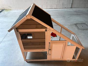 Gabbia recinto casetta conigli legno