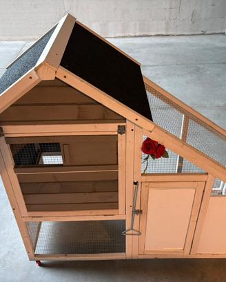 Gabbia recinto casetta conigli legno