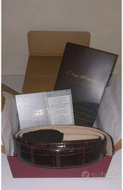 NO SCONTI Cintura Coccodrillo di Cordovano cm 110