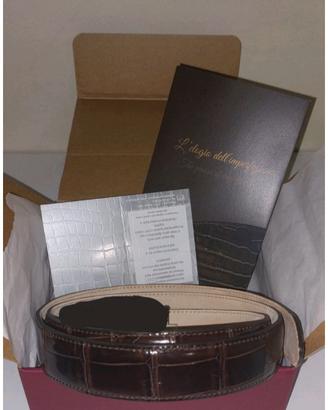 NO SCONTI Cintura Coccodrillo di Cordovano cm 110