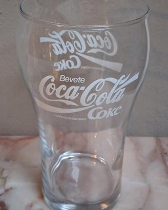 Bicchiere Coca Cola vintage Logo Bianco