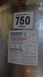 serbatoio acciaio  inox 304 con relativa pompa