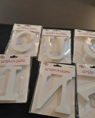 lettere in legno