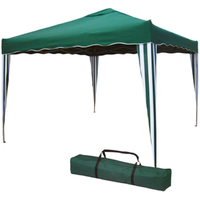 Gazebo Pieghevole 3x3m Trasportabile Mercato Verde