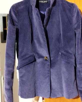 Giacca/Blazer velluto viola donna