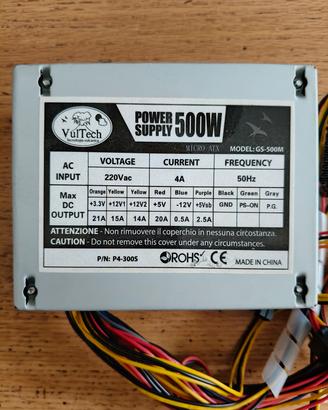 Alimentatore Micro ATX 500W