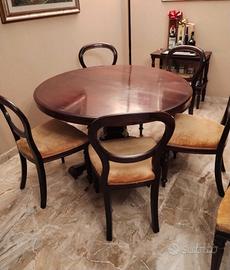 tavolo in mogano + 6 sedie