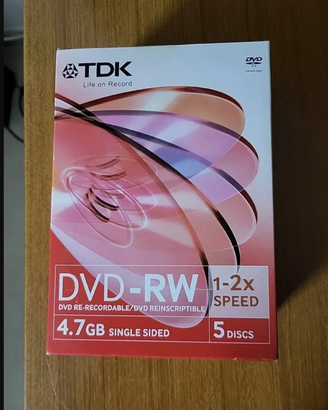 Confezione 5 dvd riscrivibili