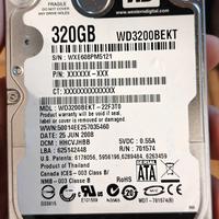 Hard disk WD scorpio black 320gb da 2.5"