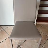 4 Sedie cucina simil pelle colore tortora Albenga