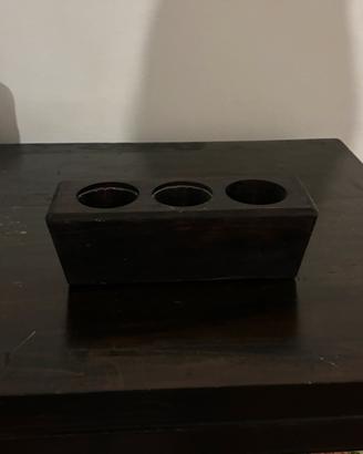 Porta vaso fiori legno