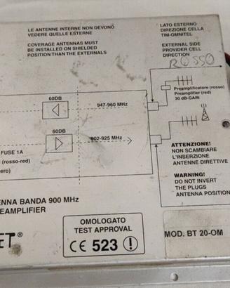 Preamplificatore Ponte Radio bt20 Microset 900MHz