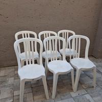 Sedie in plastica da giardino