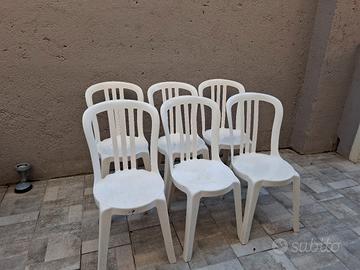 Sedie in plastica da giardino