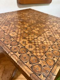 Tavolino intarsiato d’epoca – Artigianato italiano