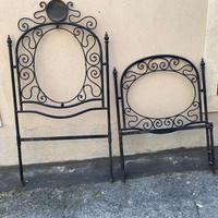 Letti antichi in ferro battuto ad una piazza