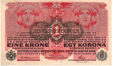 Banconota Austria-Ungheria 1916. 1 Corona