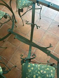 Tavolo artigianale in ferro battuto