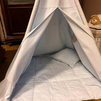 Tenda teepee azzurra gioco bambini