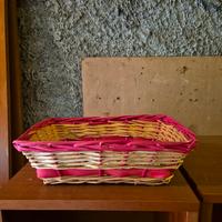 Cesto natalizio vimini nastro rosso nuovo intatto 