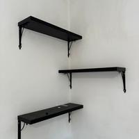 Mensole parete stile Ikea marrone-nero 80x23x4