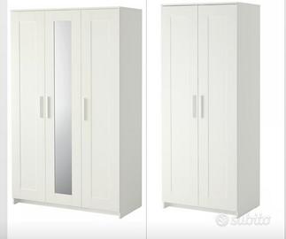 Armadi Ikea Brimnes a 3+2 ante, colore bianco