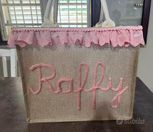 borsa mare in iuta personalizzata 