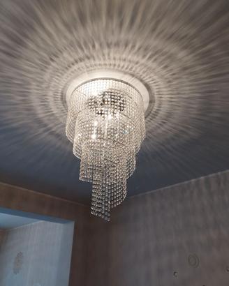 Lampadari moderni a spirale in Cristallo