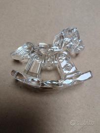 cavallino a dondolo in cristallo 