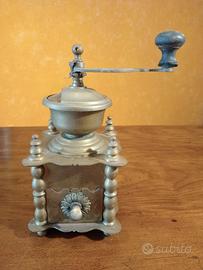 Macina Caffè Macinino Antico Vintage Ottone Dorato