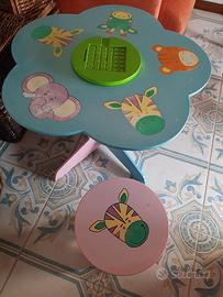 Tavolino bimbi con sgabello 