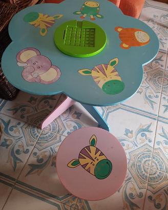 Tavolino bimbi con sgabello 