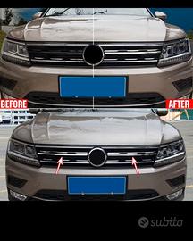 Listelli cromati modanature mascherina VW Tiguan
