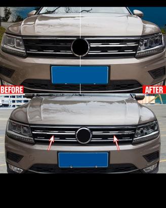 Listelli cromati modanature mascherina VW Tiguan