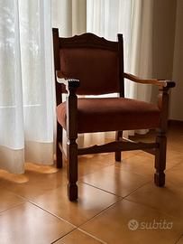 Due Poltrone in noce modernariato anni 60/70