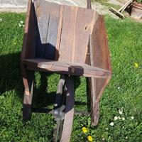 Carriola legno ornamentale ristrutturata