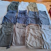 11 Pantaloncini Jeans Cargo Bermuda Pantaloni Uomo