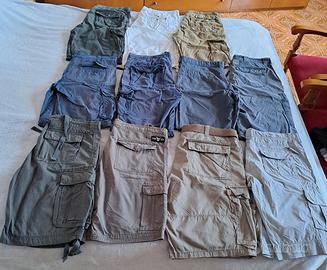 11 Pantaloncini Jeans Cargo Bermuda Pantaloni Uomo