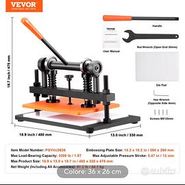 Pressa fustellatrice per pelle cuoio Vevor