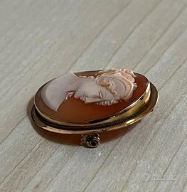 Cammeo spilla o ciondolo oro 14 K del 1800