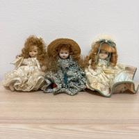 Bambole di porcellana vintage – come nuove, 15 cm