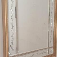 Specchio antico dorato vintage 90x70 cornice