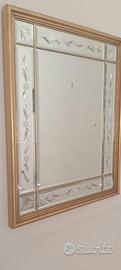 Specchio antico dorato vintage 90x70 cornice