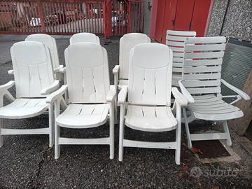 8 sedie  giardino