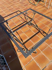 Base tavolino salotto in ferro battuto 100x100