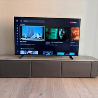 Mobile TV rettangolare in pietra grigia 180x35x35