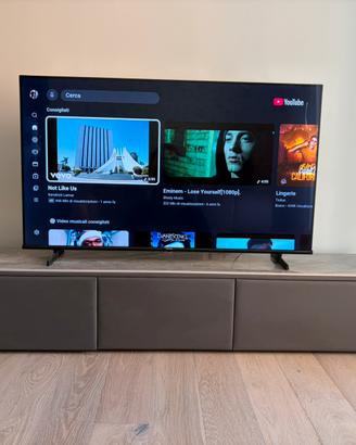 Mobile TV rettangolare in pietra grigia 180x35x35