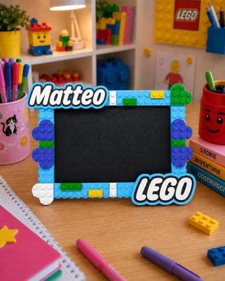 Cornice Portafoto Personalizzata Stile Lego