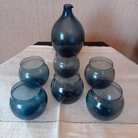 set 6 bicchieri e bottiglia in vetro made in Finla